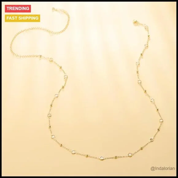 18K Gold Plated Waist Chains Adjustable Layered Body Jewelry - Picture 6 of 7